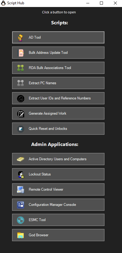 Script Hub application screenshot